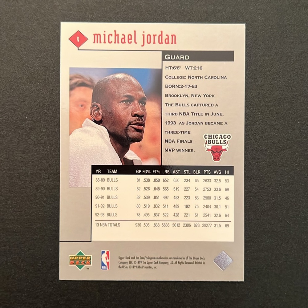 Michael Jordan Upper Deck Black Diamond Basketball Card - Picture 2 of 4